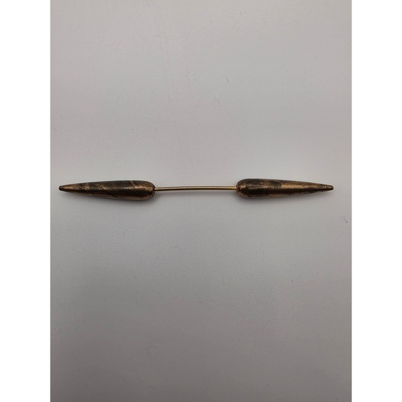 Other - Vintage Bronze Torpedo Bullet Collar Bar Screw On Mens Dress Shirt‎ Accessory